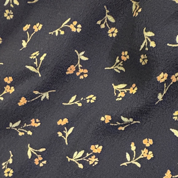 Madewell Navy Floral Button-Front Midi Dress - Picture 3 of 8